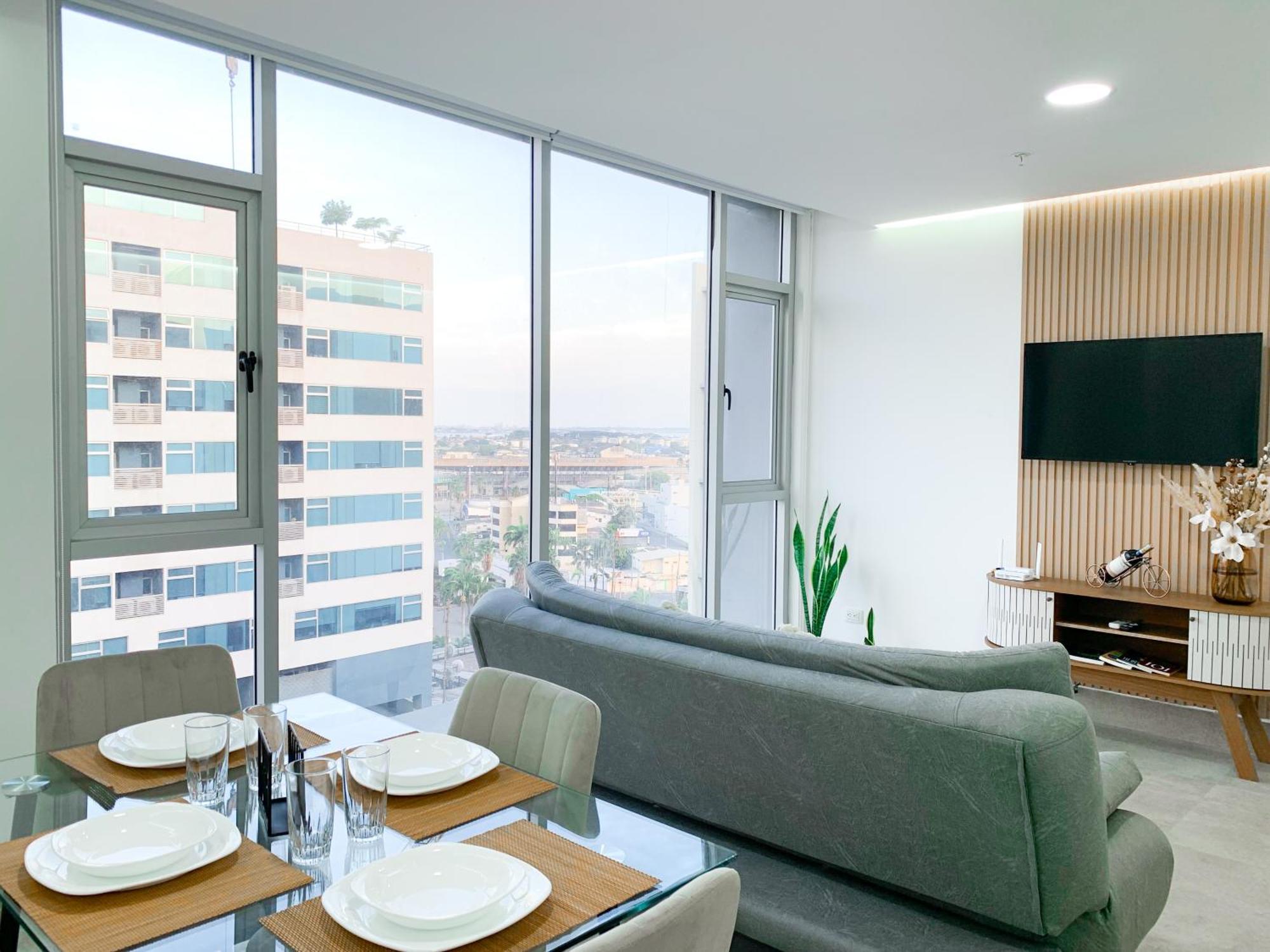 Apartment Lujoso Depa Con Vista A Todo Guayaquil! *